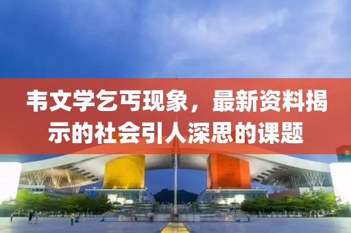 韦文学乞丐现象，最新资料揭示的社会引人深思的课题