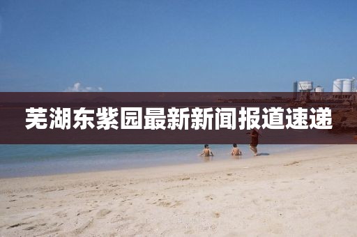 芜湖东紫园最新新闻报道速递