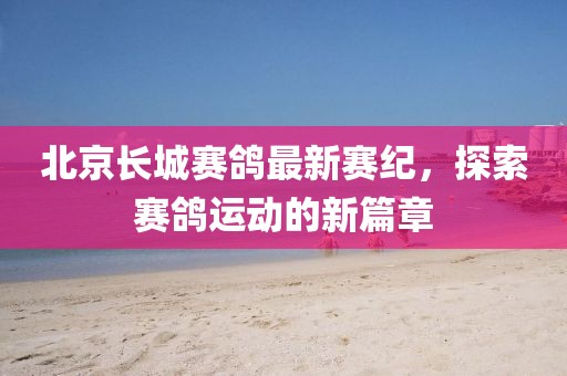 北京长城赛鸽最新赛纪，探索赛鸽运动的新篇章