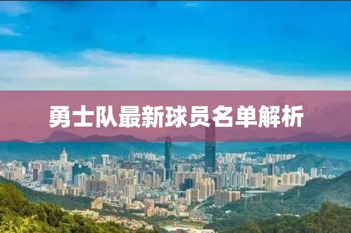 勇士队最新球员名单解析