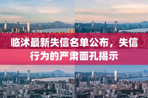 临沭最新失信名单公布，失信行为的严肃面孔揭示