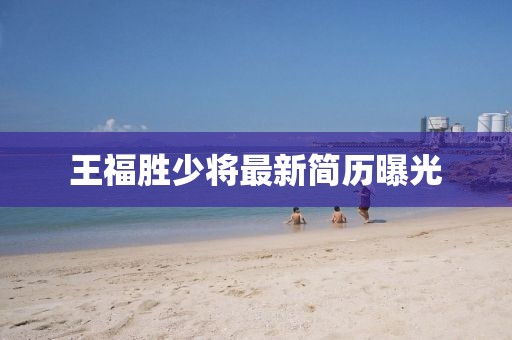 王福胜少将最新简历曝光