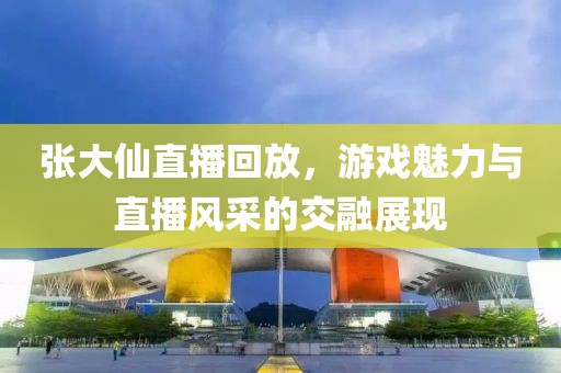 张大仙直播回放，游戏魅力与直播风采的交融展现