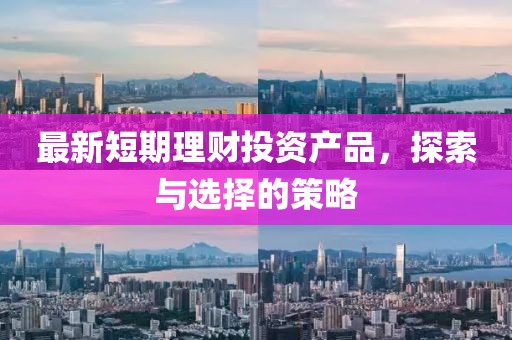 最新短期理财投资产品，探索与选择的策略