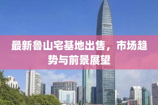 最新鲁山宅基地出售，市场趋势与前景展望
