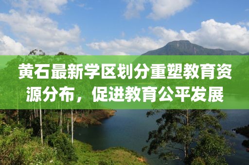 黄石最新学区划分重塑教育资源分布，促进教育公平发展