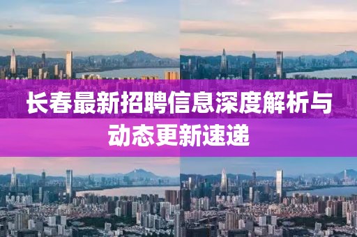 长春最新招聘信息深度解析与动态更新速递