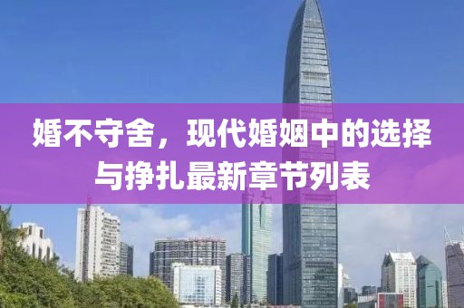 婚不守舍，现代婚姻中的选择与挣扎最新章节列表