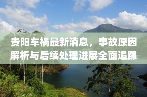 贵阳车祸最新消息，事故原因解析与后续处理进展全面追踪