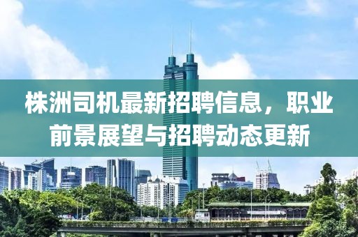 株洲司机最新招聘信息，职业前景展望与招聘动态更新