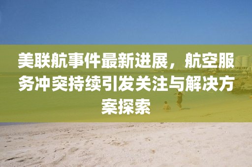 美联航事件最新进展，航空服务冲突持续引发关注与解决方案探索