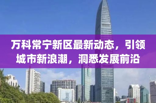 万科常宁新区最新动态，引领城市新浪潮，洞悉发展前沿