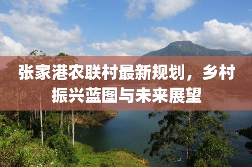 张家港农联村最新规划，乡村振兴蓝图与未来展望