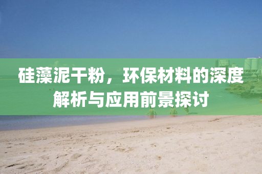 硅藻泥干粉，环保材料的深度解析与应用前景探讨
