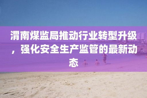 渭南煤监局推动行业转型升级，强化安全生产监管的最新动态