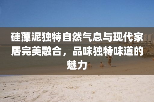 硅藻泥独特自然气息与现代家居完美融合，品味独特味道的魅力