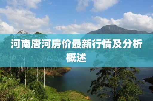 河南唐河房价最新行情及分析概述