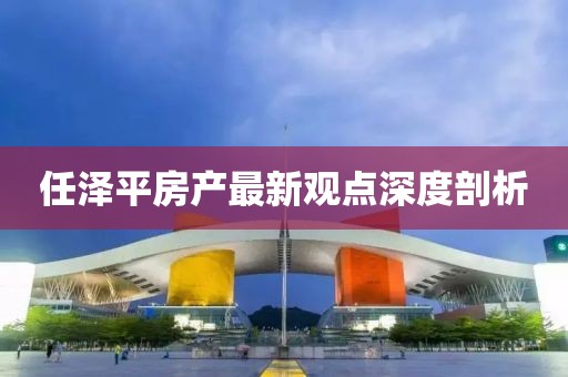 任泽平房产最新观点深度剖析