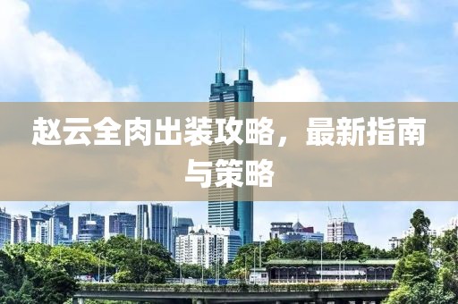 赵云全肉出装攻略，最新指南与策略