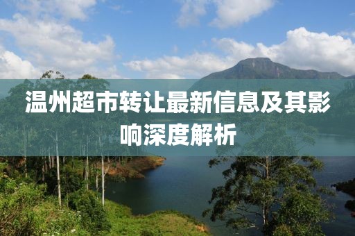温州超市转让最新信息及其影响深度解析