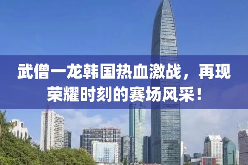 武僧一龙韩国热血激战，再现荣耀时刻的赛场风采！