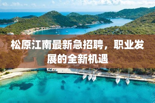 松原江南最新急招聘，职业发展的全新机遇