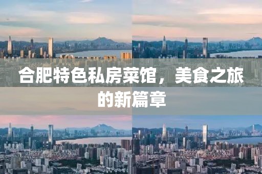 合肥特色私房菜馆，美食之旅的新篇章