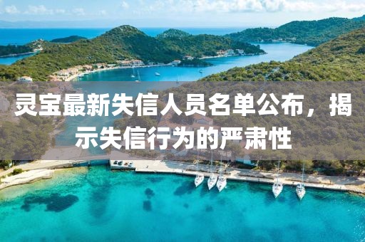 灵宝最新失信人员名单公布，揭示失信行为的严肃性