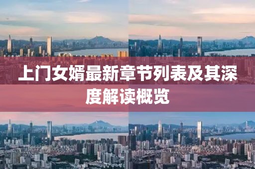 上门女婿最新章节列表及其深度解读概览