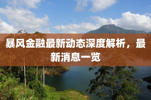 暴风金融最新动态深度解析，最新消息一览
