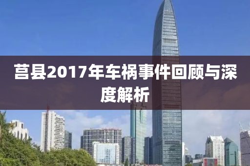 莒县2017年车祸事件回顾与深度解析
