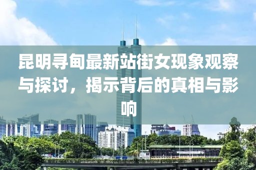昆明寻甸最新站街女现象观察与探讨，揭示背后的真相与影响