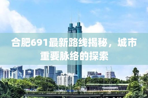 合肥691最新路线揭秘，城市重要脉络的探索
