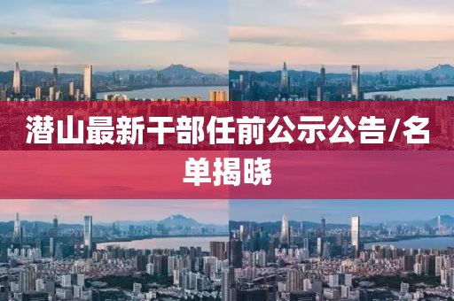 潜山最新干部任前公示公告/名单揭晓