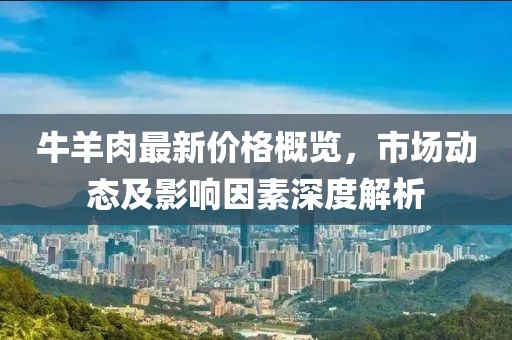牛羊肉最新价格概览，市场动态及影响因素深度解析