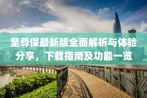 至尊保最新版全面解析与体验分享，下载指南及功能一览