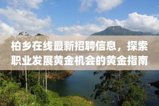 柏乡在线最新招聘信息，探索职业发展黄金机会的黄金指南
