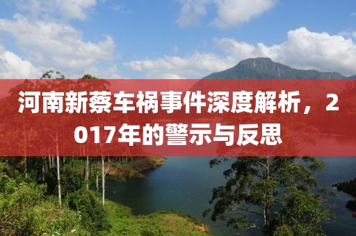 河南新蔡车祸事件深度解析，2017年的警示与反思