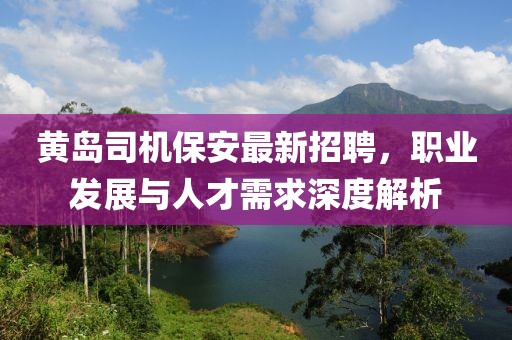 黄岛司机保安最新招聘，职业发展与人才需求深度解析
