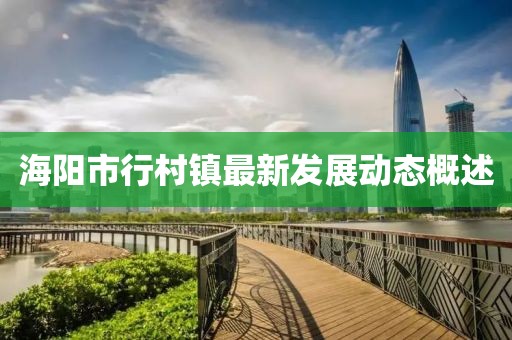 海阳市行村镇最新发展动态概述