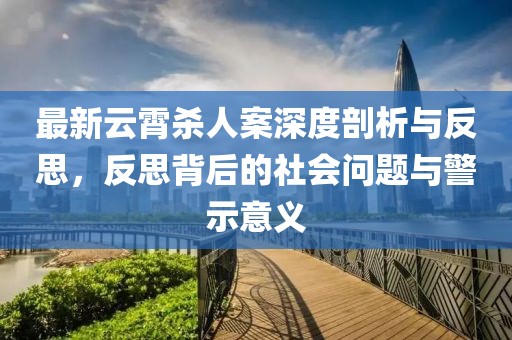 最新云霄杀人案深度剖析与反思，反思背后的社会问题与警示意义