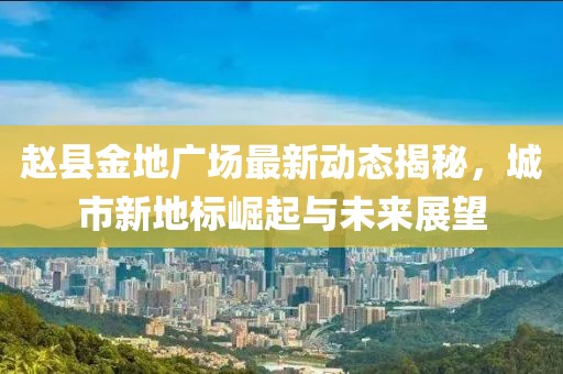 赵县金地广场最新动态揭秘，城市新地标崛起与未来展望