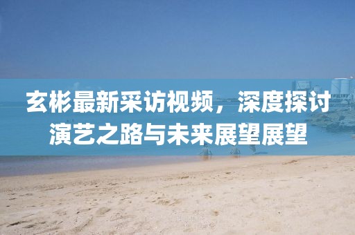 玄彬最新采访视频，深度探讨演艺之路与未来展望展望