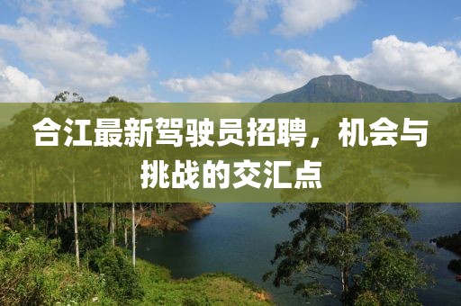 合江最新驾驶员招聘，机会与挑战的交汇点