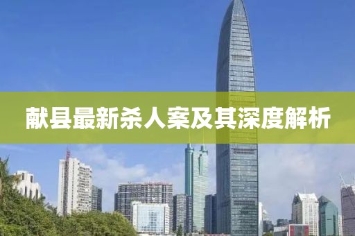 献县最新杀人案及其深度解析