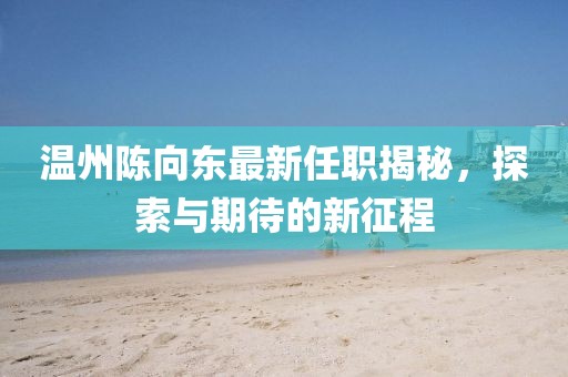 温州陈向东最新任职揭秘，探索与期待的新征程