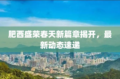 肥西盛荣春天新篇章揭开，最新动态速递