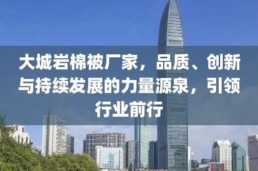 大城岩棉被厂家，品质、创新与持续发展的力量源泉，引领行业前行