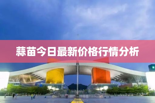 蒜苗今日最新价格行情分析