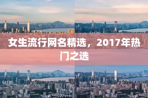 女生流行网名精选，2017年热门之选